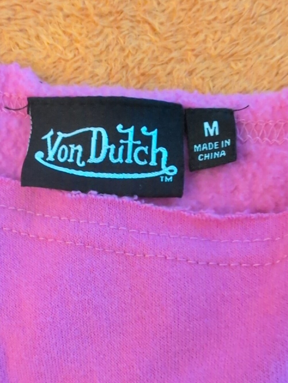 Von Dutch Pink Sweatshirt with Red Logo - Picture 2 of 3